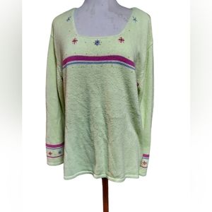 - Xhilaration 3x Sweatshirt Top Shirt Sweater Blouse Knit Pullover Neon Ye…